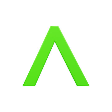 3D Green Caret Exponent Symbol