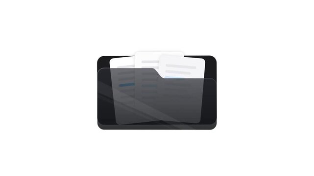 Digital Data Folder Icon for File Management Systems