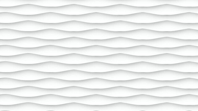 Abstract White Wavy Surface Texture 4K