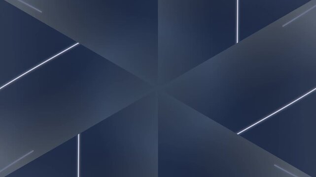 Abstract geometric lines on a blue and gray gradient background. Modern digital design. Futuristic technology concept.