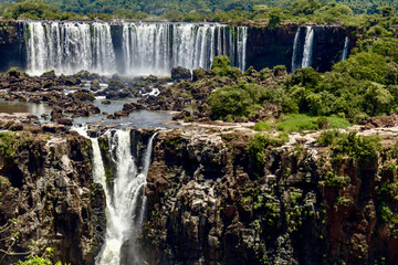 Two-step water fall at Iguazu National Park on Argentina Brazil border © Kaitlind