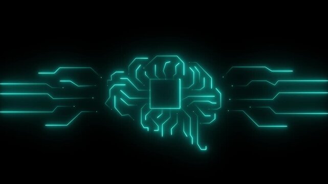 Multi agent systems concept on black background. driven solutions streamline workflows Decision Automate daily Tasks. Automate repetitive work neon line Motion graphics of concept.