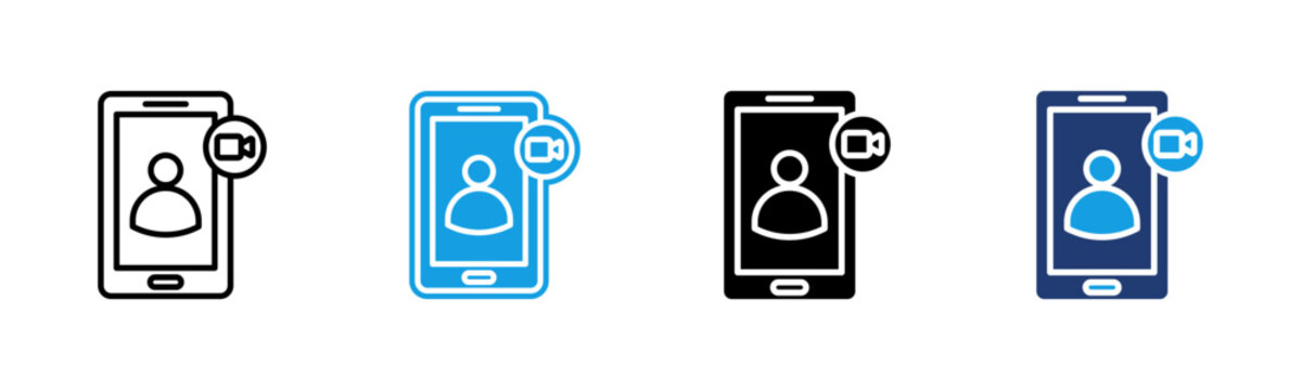 Video Call web icon multiple style collection