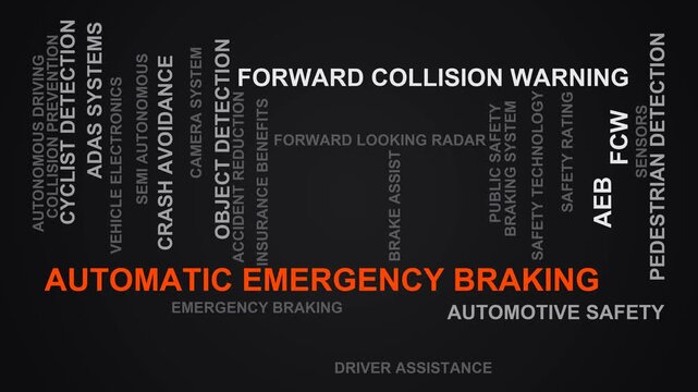 Automatic Emergency Braking Word Cloud