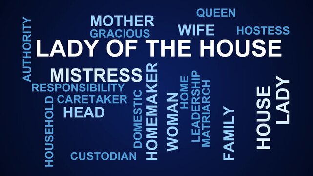 Lady Of The House Word Cloud