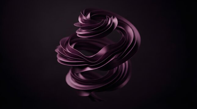 Abstract Plum Swirl Formation on Dark Background