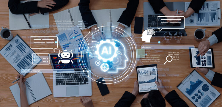 A user interface for a generative AI application. The platform allows users to enter prompts, engage in chatbot conversations, and generate new creative or analytical content. Fermion