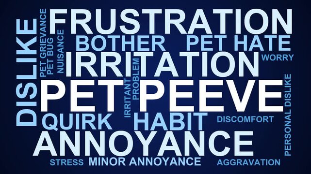 Pet Peeve Word Cloud