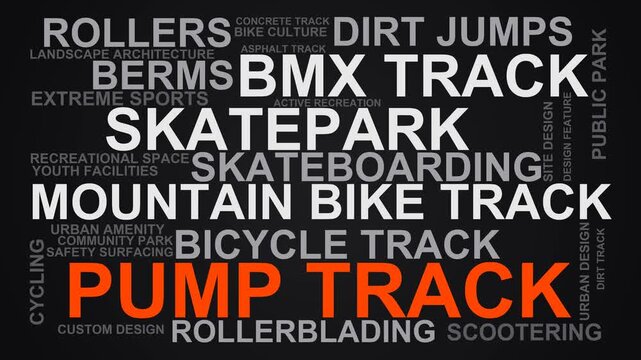 Pump Track Word Cloud