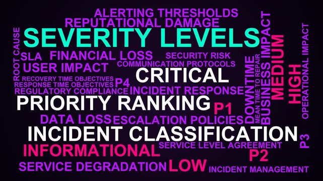 Severity Levels Word Cloud