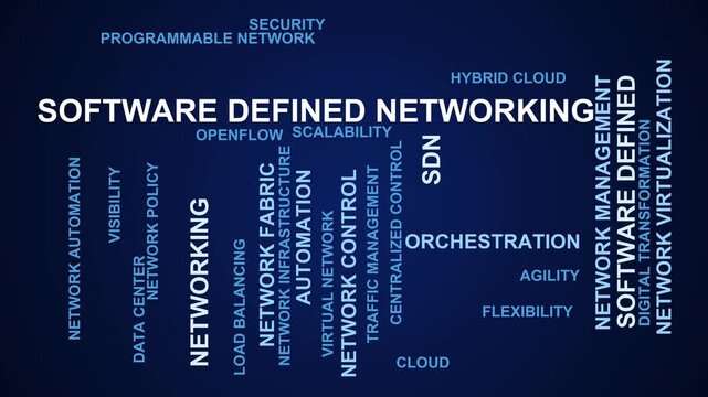 Software Defined Networking Word Cloud