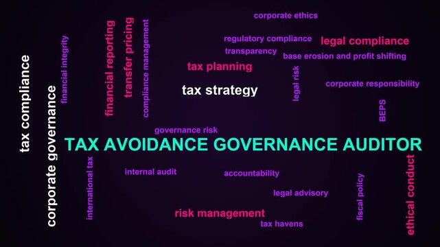 Tax Avoidance Governance Auditor Word Cloud