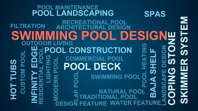Swimming Pool Design Word Cloud