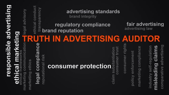 Truth In Advertising Auditor Word Cloud