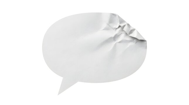 white paper speech bubble