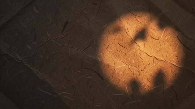 Warm Spotlight Moving Across Dark Textured Paper