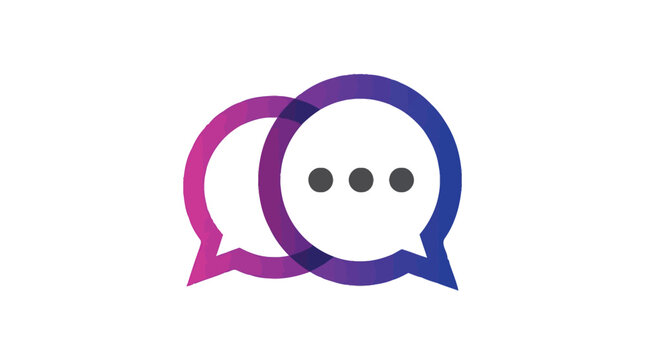 Colorful vector illustration of speech bubbles representing chat communication
