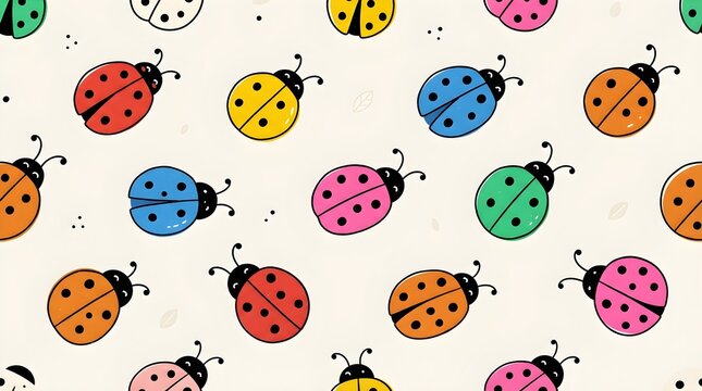 ladybug seamless pattern