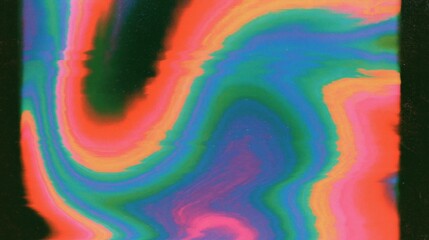 Plakat psychedelic rainbow swirls on dark background