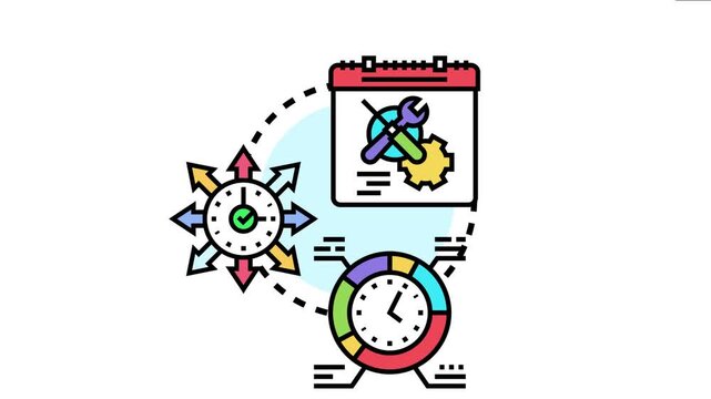 Businesspeople using a scheduling calendar and time management tools for open work hours planning, increasing flexibility and efficient allocation of service time