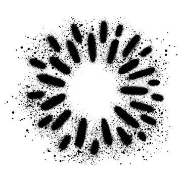 firework graffiti with black spray paint.vector illustration.