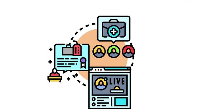 Online community knowledge sharing , people collaboratively exchanging information and expertise through digital platforms, participating in online courses, and live streaming events