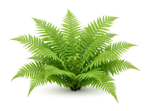 Green fern plant with lush fronds