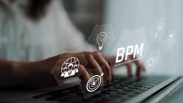 Business Process Management concept showing workflow analysis, process optimization, team collaboration, automation, and performance improvement Marrow