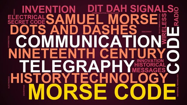 Morse Code Word Cloud