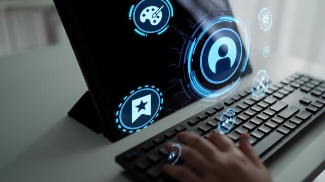 Personalization icons showing customization, user profile and experience design for personal service, customer journey and adaptive digital interaction. Funnel