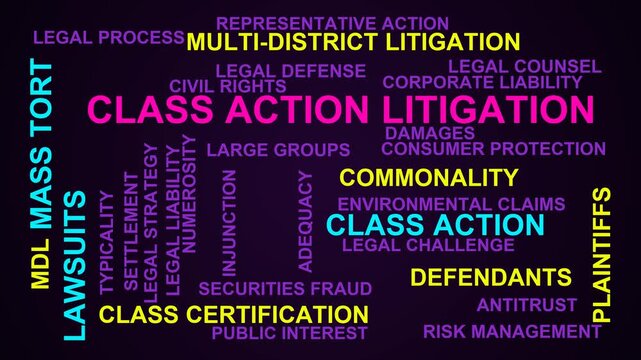 Class Action Litigation Word Cloud