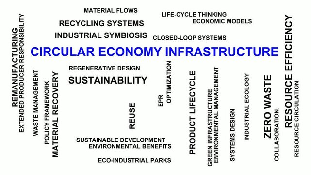 Circular Economy Infrastructure Word Cloud