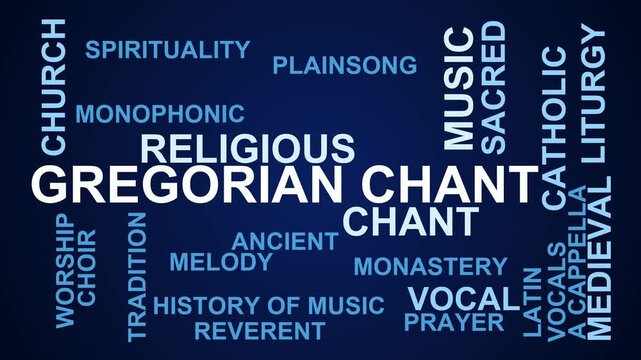 Gregorian Chant Word Cloud