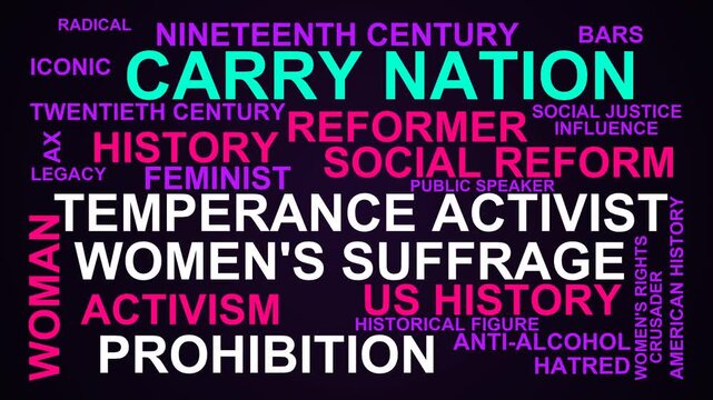 Carry Nation Word Cloud