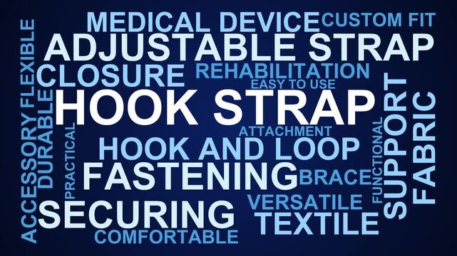 Hook Strap Word Cloud