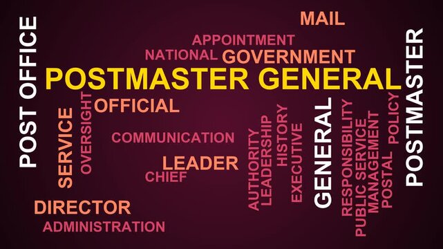 Postmaster General Word Cloud