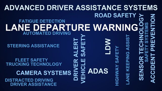 Lane Departure Warning Word Cloud