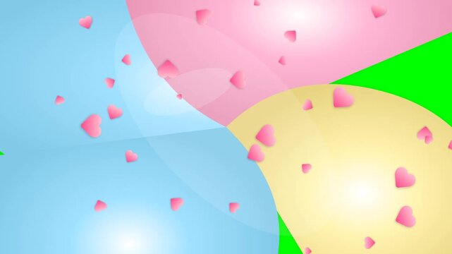 balloons in the shape of heart decoration, love, seamless