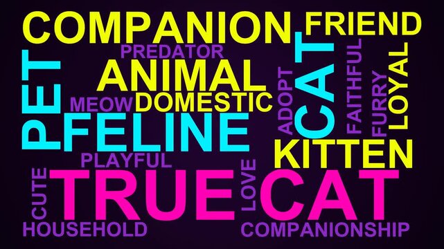 True Cat Word Cloud