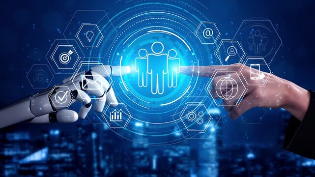 AI coordinating business teamwork, analyzing team communication, enhancing productivity, and aligning digital performance goals through structured collaboration systems. Marrow