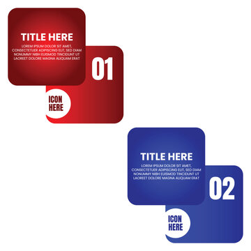 Red and Blue Numbered Business Process Blocks