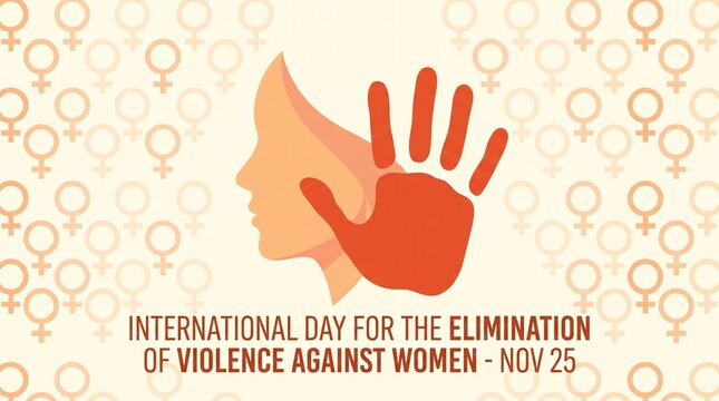 Handprint symbol for women violence awareness