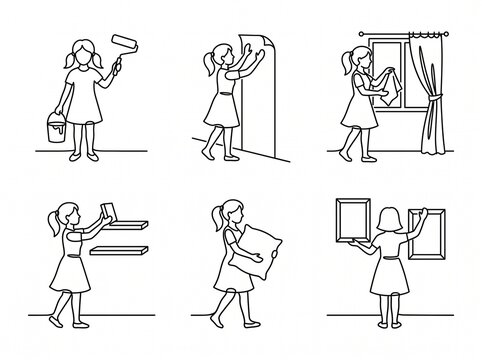 Minimal Women&rsquo;s Single Line Illustration