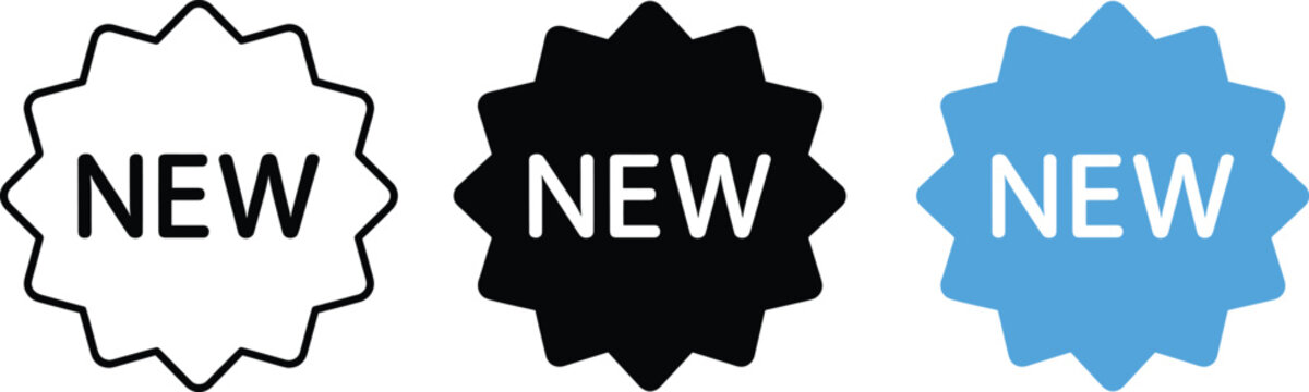New label badge sticker vector icons illustration set flat design for marketing and promotion