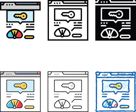 keyword difficulty seo color icon vector. keyword multipack difficulty seo sign. isolated symbol