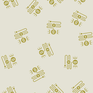 power consumption cryptocurrency mining vector glyph seamless pattern power consumption cryptocurrency mining sign illustration