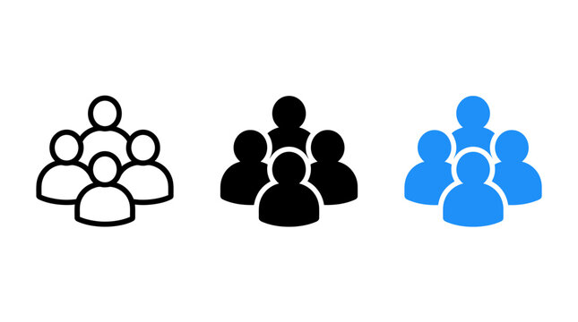 Networking event icon design set featuring people symbols and community graphics