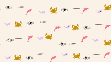 Cute Sea Animal Pattern © salmawati