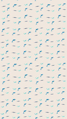 Dolphin and Narwhal Pattern with Fish © salmawati