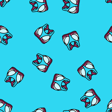sports bra running accessories vector seamless pattern sports bra running accessories sign illustration